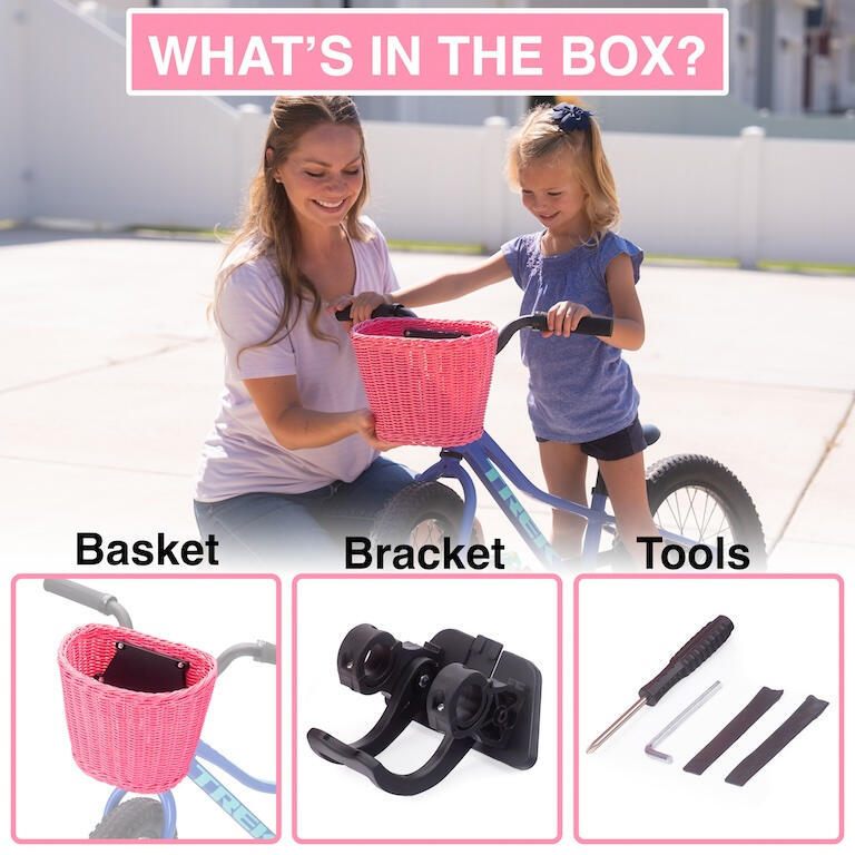 The Pedalon kids bike basket comes with all the tools you need to install it.